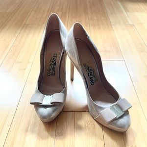 Salvatore Ferragamo Champagne Pumps